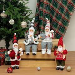 国境を越えた新作サンタクロース 12inch 座り姿勢 クリスマスオーナメント クリスマスフィギュア飾り