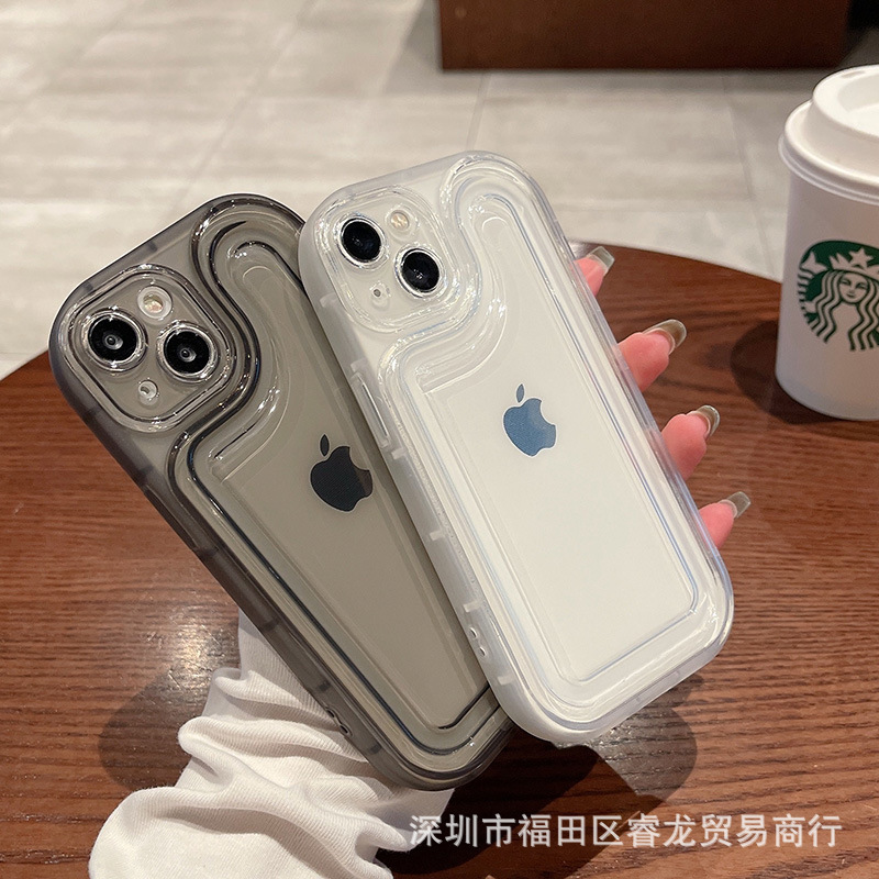 Thickened Air Cushion Frame Apple 15/14 Promax Mobile Phone Case 13/11 Anti-Fall 12/14 All-Inclusive Pm Soft Shell Pro