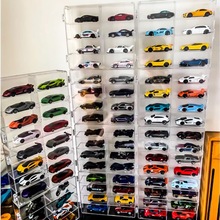 玩具汽车收纳车模展示架透明模型收纳架多美陈列柜小汽车展示可叠