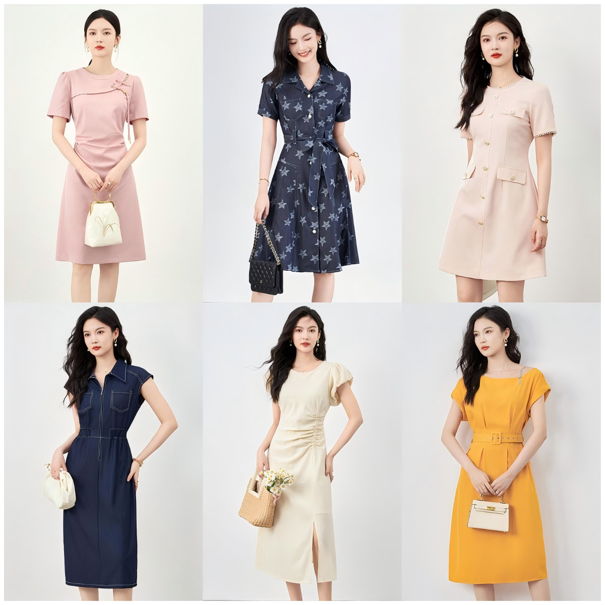 Đầm maxi nữ thắt eo mùa hè kiểu mới — 241801 - Da đen