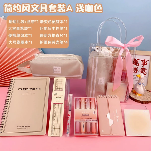 Transparent stationery, set, simple and elegant design
