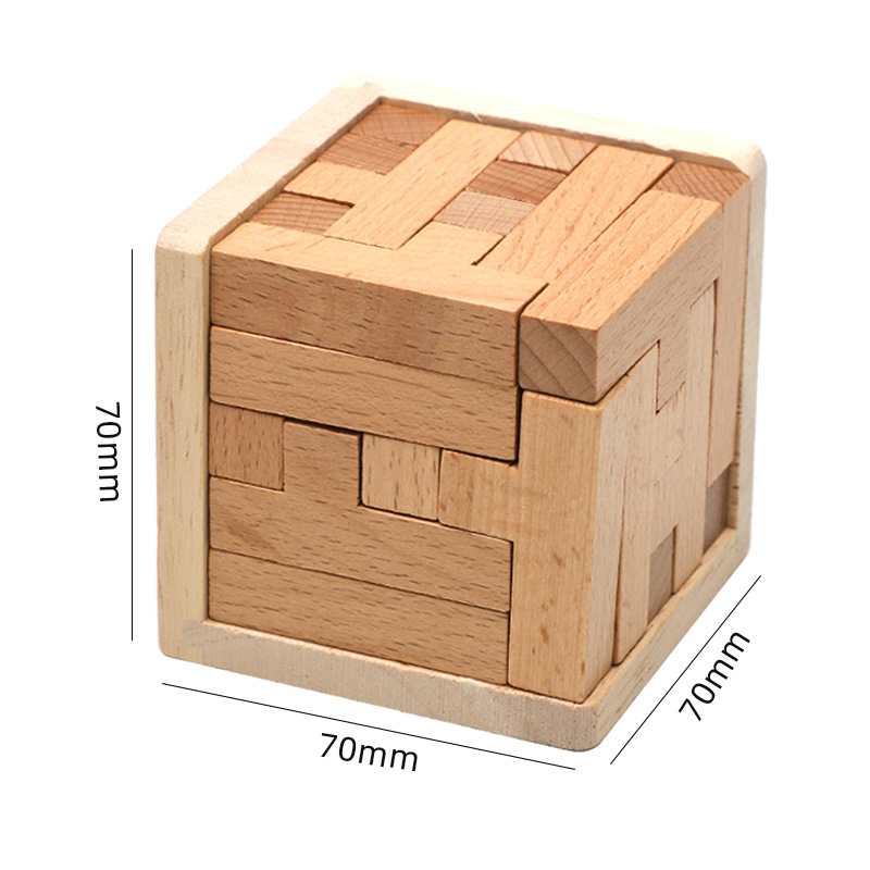 54T o cubo mágico L madera Tetris rompecabezas bloques de construcción juguetes ciencia y educación cubo niños desarrollo inteligencia Juguetes