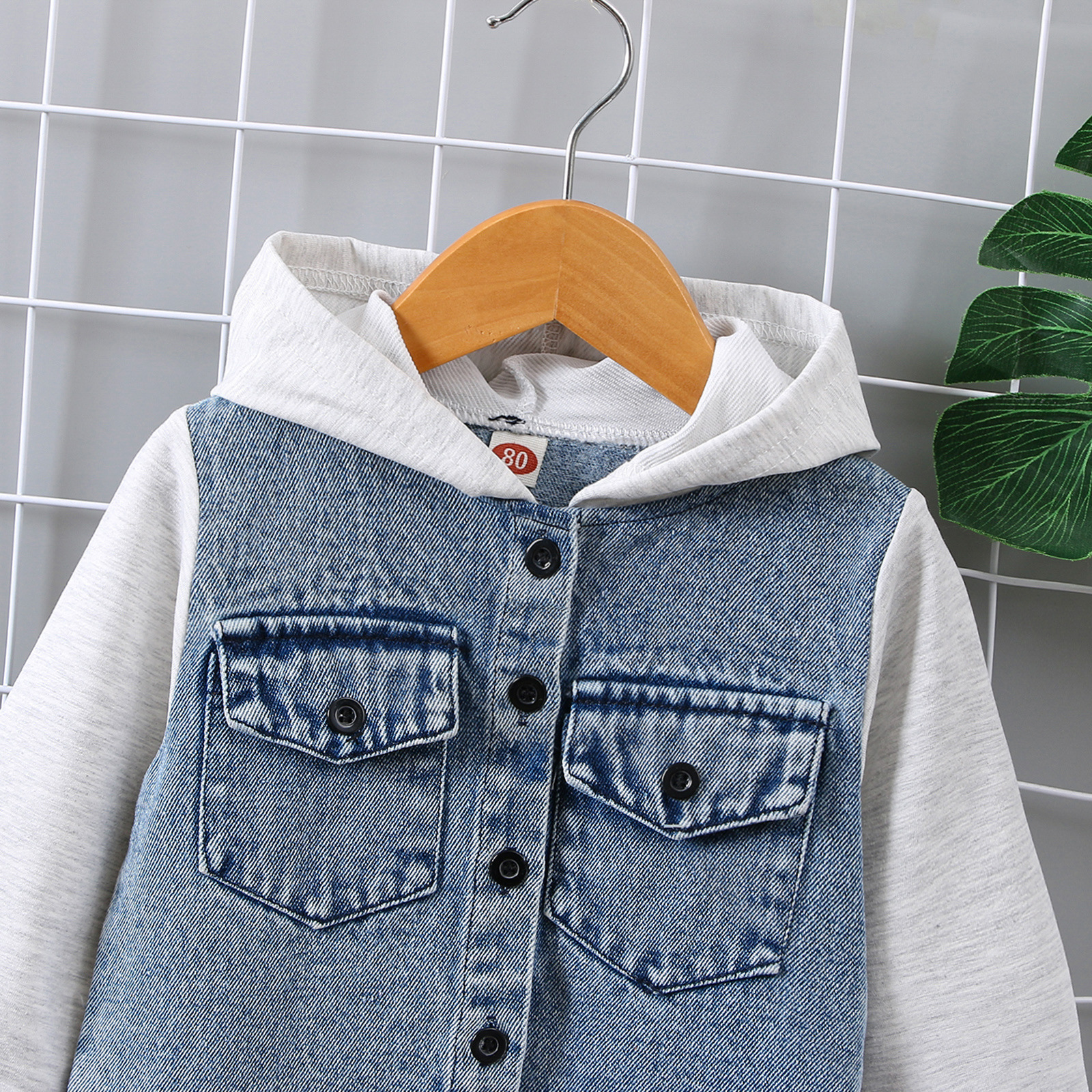 Fashion Color Block Cotton Boys Outerwear display picture 2