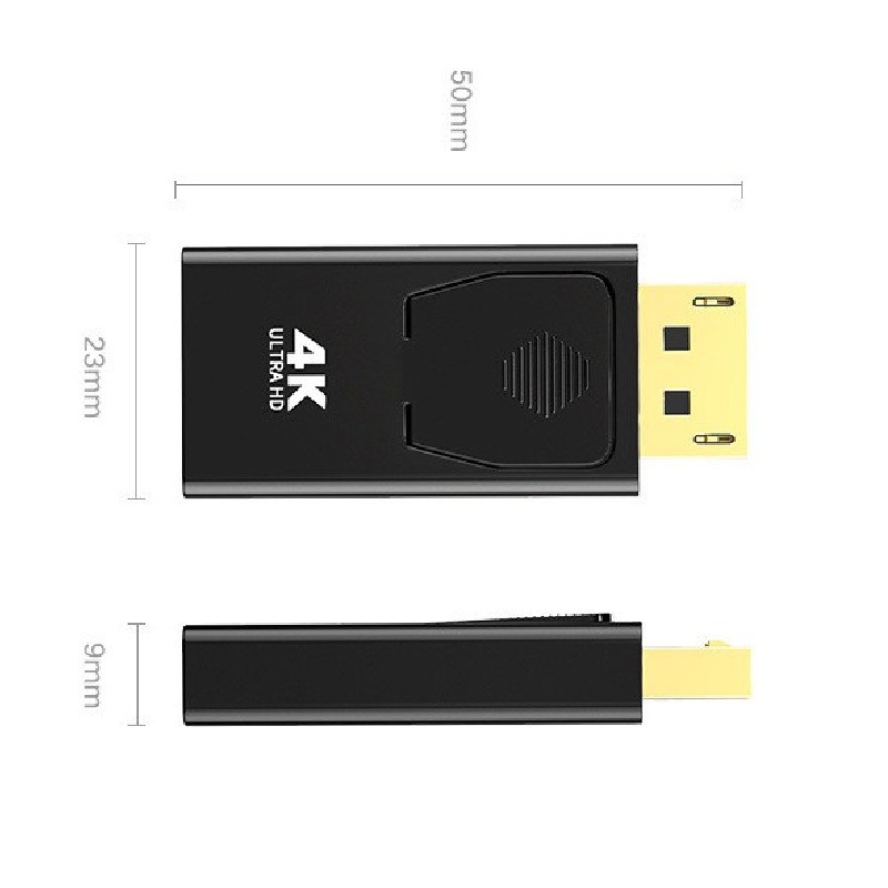 Adaptador DP a HDMI, DP macho a HDMI hembra, conversión de monitor de alta definición para computadora, conexión de TV