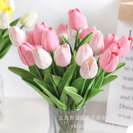 Bulk Tulips Artificial Tulip Pu Mini Fake Flowers Nordic Style Wedding Home Deco
