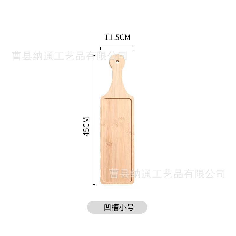 长条竹木托盘火锅肥牛摆肉盘配菜日式寿司摆盘商用特色木质餐盘|undefined