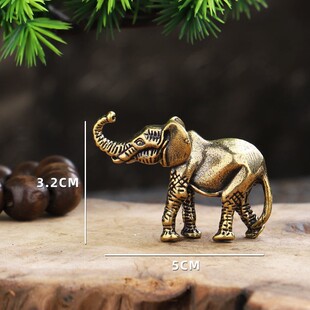 Creative Elephant Ornaments Antique Solid Auspicious Elephant Tea Ceremony Tea Pet Living Room Office Elephant Crafts Mini Elephant