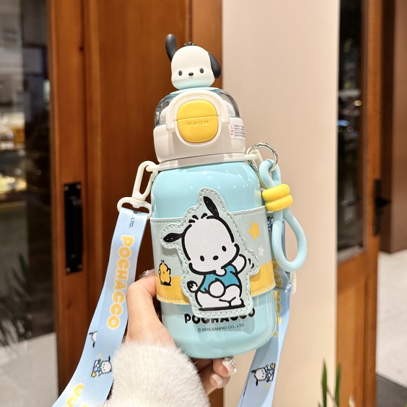 クロミ 子供用魔法瓶カップ 小学生女子専用 サンリオ 316ステンレス ダブルドリンクカップ|undefined