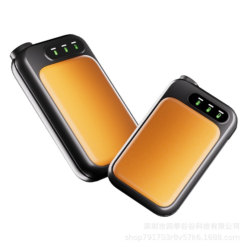 国境を越えた新しい懐中電灯磁気ハンドウォーマー超薄型ハンドヘルドミニベビーウォーマースプリットツーインワンポータブル|undefined