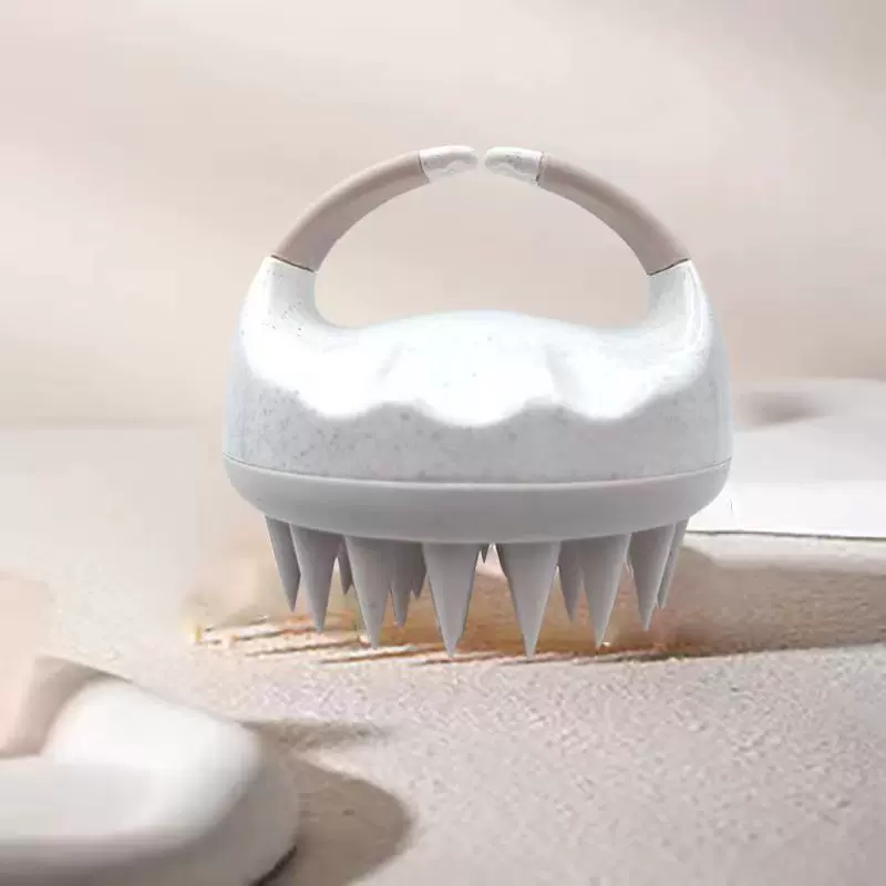 现货硅胶洗头刷亚马逊麦秸秆洗头刷跨境家用按摩洗发护发硅胶梳子