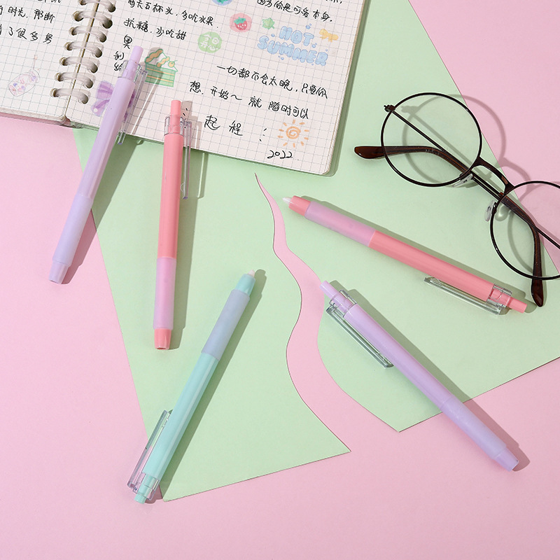 Macaron color creativo simple prensa cortador de papel ins mini diario etiqueta arte cuchillo DIY papel arte cuchillo pluma