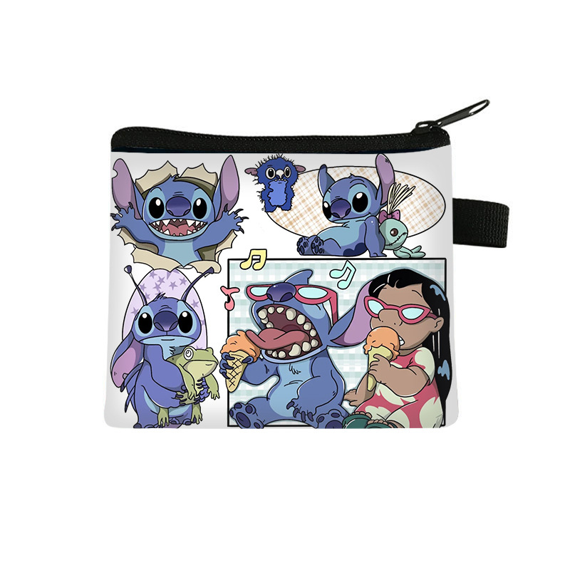 Monedero Infantil de Stitch, Popular en 2025, para Monedas, Llaves, Audífonos, Cartera de Poliéster con Dibujos Animados, Venta al Por Mayor