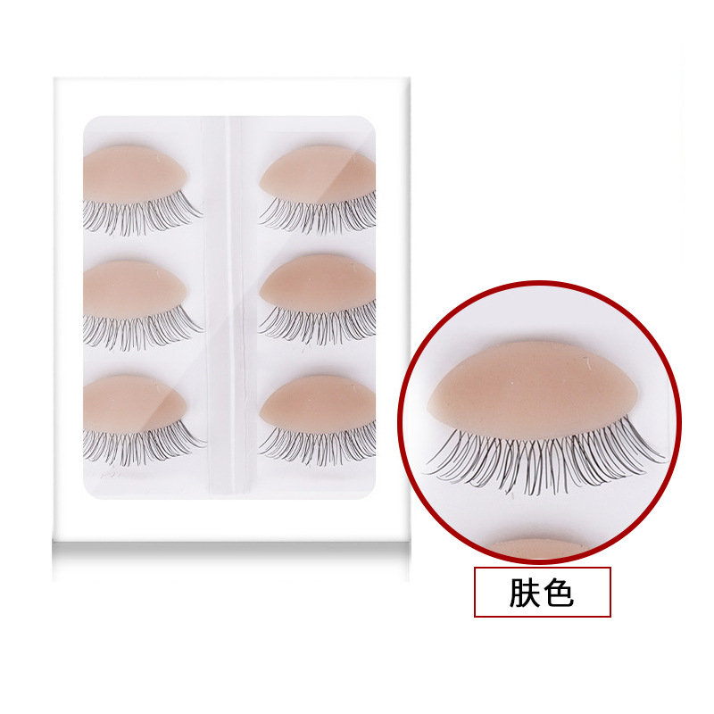 Injerto de pestañas desmontable ojo reemplazable pestañas ejercicio cabeza reemplazo ojo cabeza plantilla con pestañas