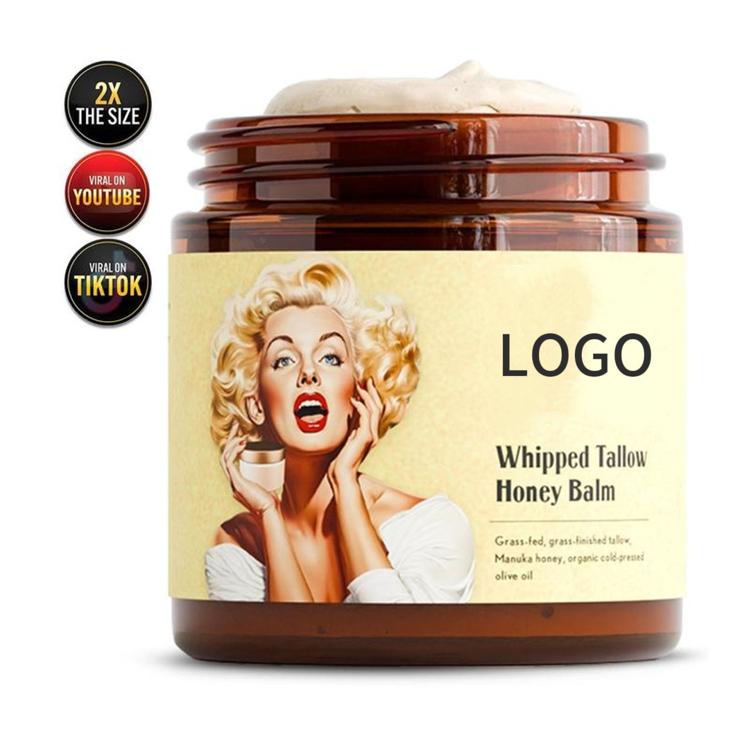 Crema de Sebo de Res con Miel, Producto para el Cuidado de la Piel Transfronterizo, Sitio Independiente en EE. UU., Crema de Sebo de Res y Aceite de Oliva Totalmente en Inglés para el Reino Unido