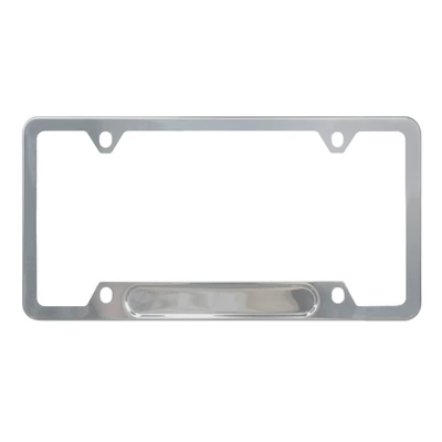 Cross-border hot-selling US-regulated license plate frame stainless steel aluminum alloy license plate frame supports a variety of process LOGO (License plate holder/license plate holder) - stainless-steel-mirror-with-groove