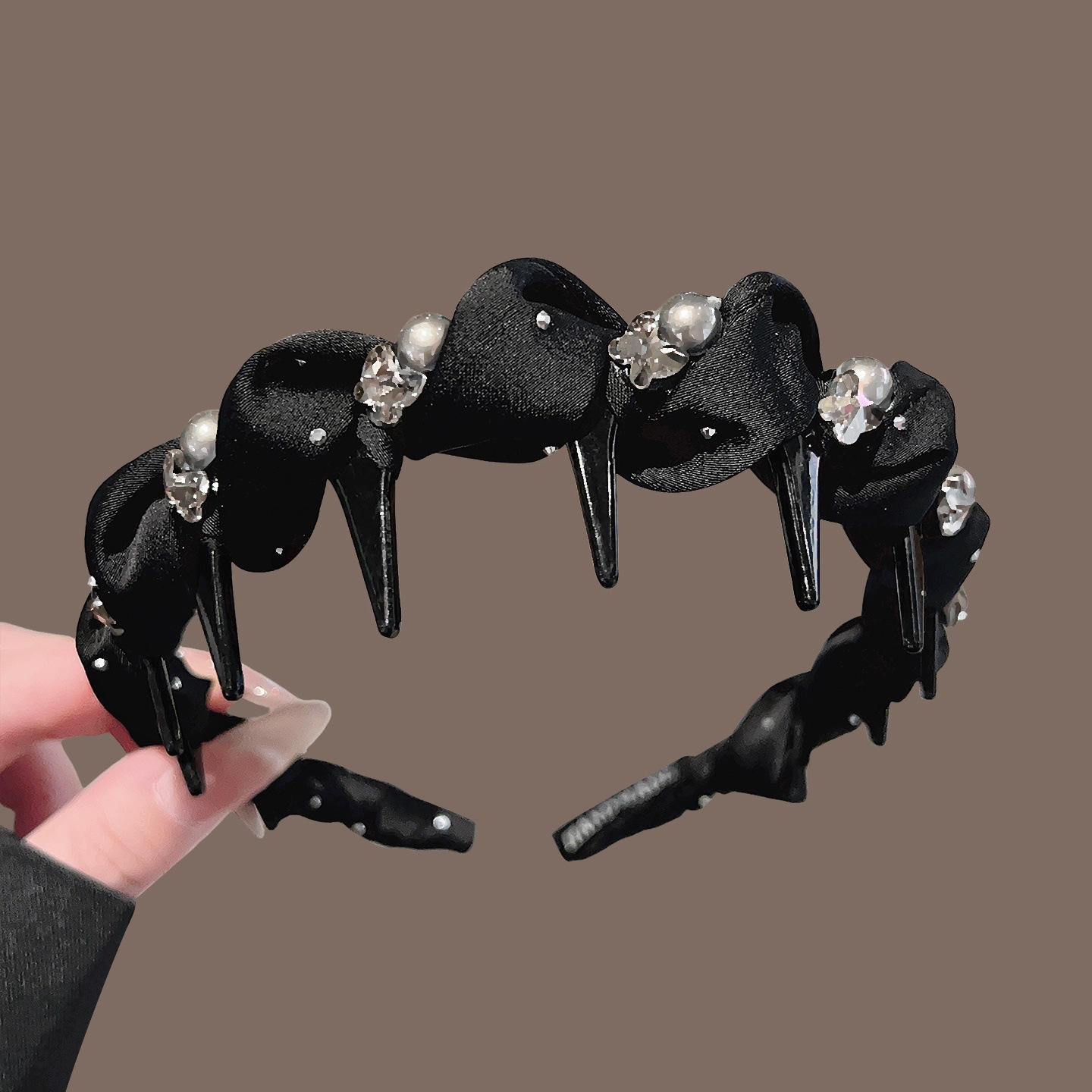 #120 black hotfix rhinestone butterfly