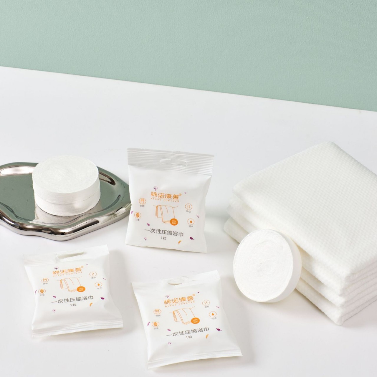 Mianuokangshan 30*60cm 가방에 압축된 수건