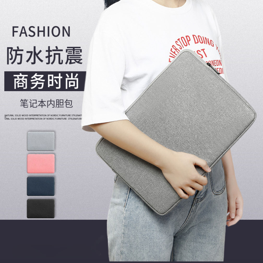 Laptop bag Oxford cloth liner bag fleece-lined waterproof anti-fall flat men's business 16 inch factory wholesale