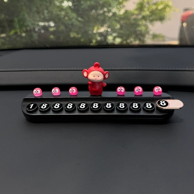 Car Moving Phone Plate, Car | Nömrəli dayanma kartı - red-baby-6-little-reds-black-stop-sign-free-aromatherapy-stick
