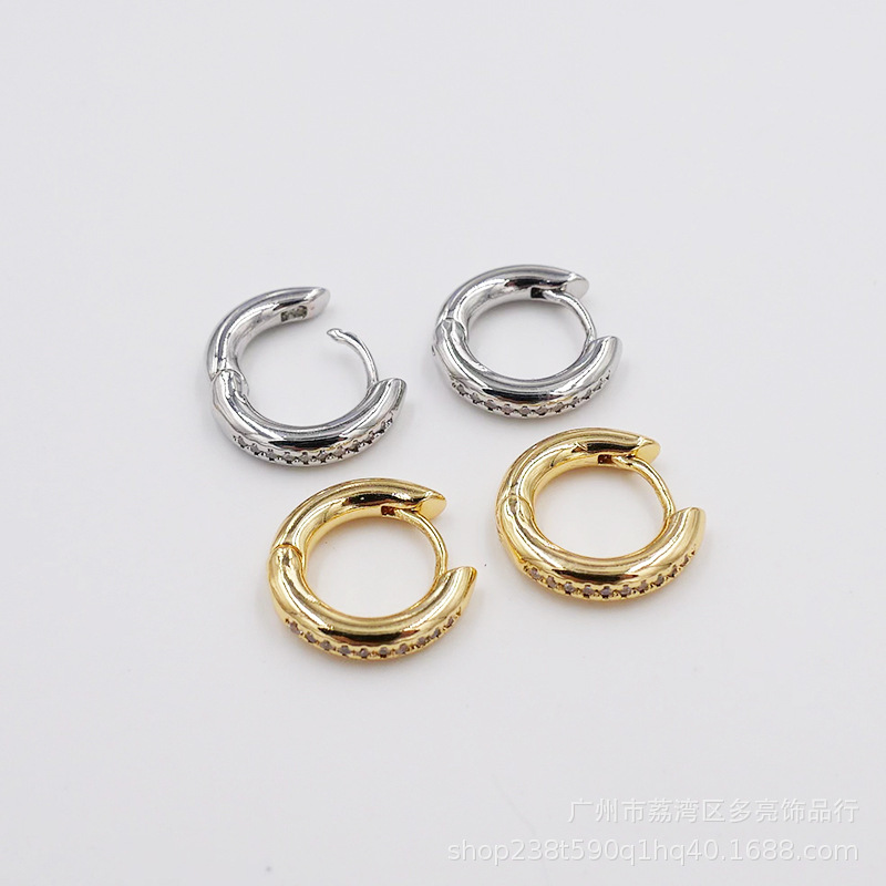 copper golden earrings