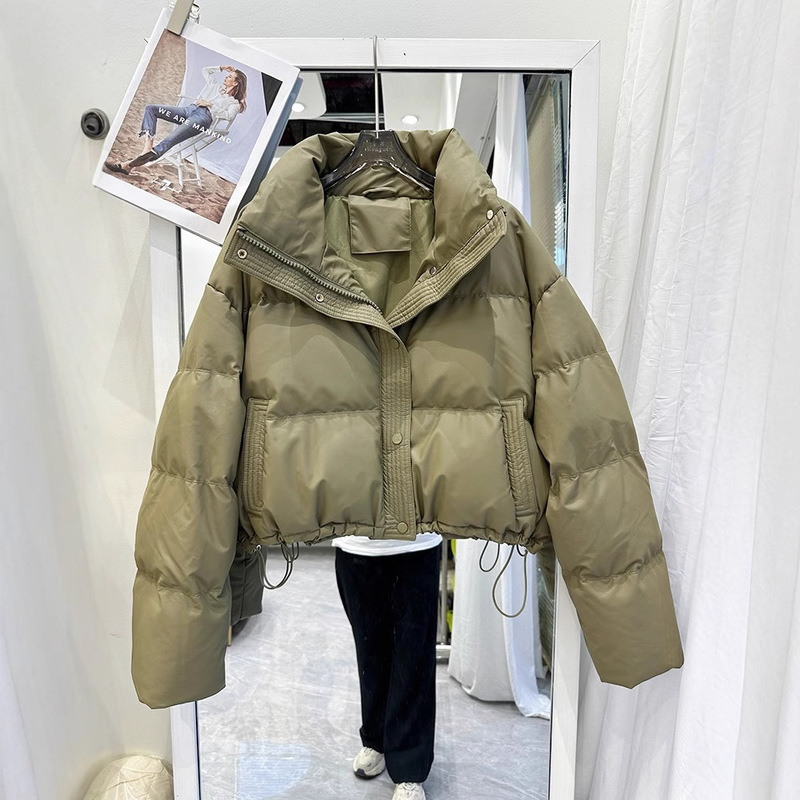 Pu Leather down Cotton Jacket for Women, Short Style, 2025 Cotton Coat, Puffer Jacket, Petite Cotton-Padded Jacket, Outerwear, Cold-Proof, 2025 New Model Pu Leather down Cotton Jacket for Women, Short Style, 2025 Cotton Coat, Puffer Jacket, Petite Cotton-Padded Jacket, Outerwear, Cold-Proof, 2025 New Model