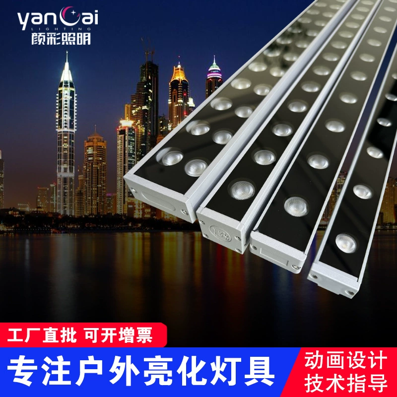 Уличный светодиодный прожектор для подсветки фасадов, оптовая продажа, для отелей, рекламы, мостов, свадеб, контурное освещение, водонепроницаемый, одноцветный, DMX512