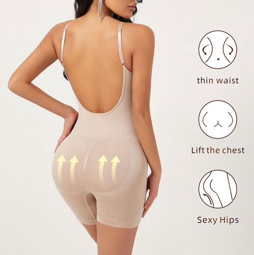 Body Shaping Bodysuit for Women, Sexy Backless Shaping Underwear, Plus Size Shaping Bodysuit