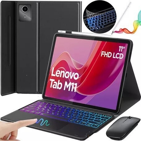 Suitable for Lenovo Tab M11 Bluetooth Keyboard Case with Touchpad Backlit Keyboard and Mouse Set Suitable for Lenovo Tab M11 Bluetooth Keyboard Case with Touchpad Backlit Keyboard and Mouse Set