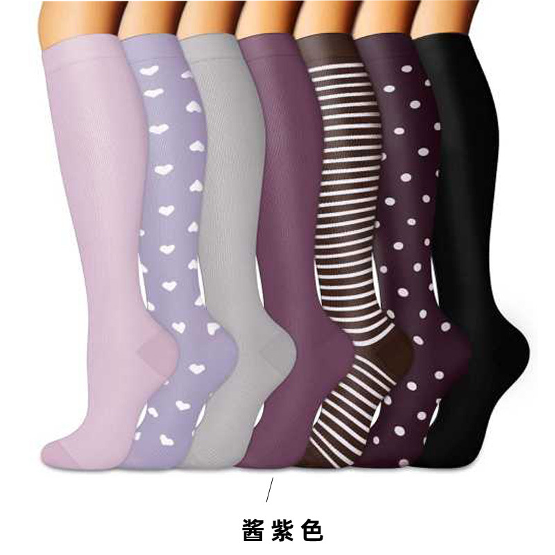 Selección estricta transfronteriza Suministro directo de Amazon en stock medias de presión calcetines de fitness deportivo para hombres y mujeres 168 combinación de patrones