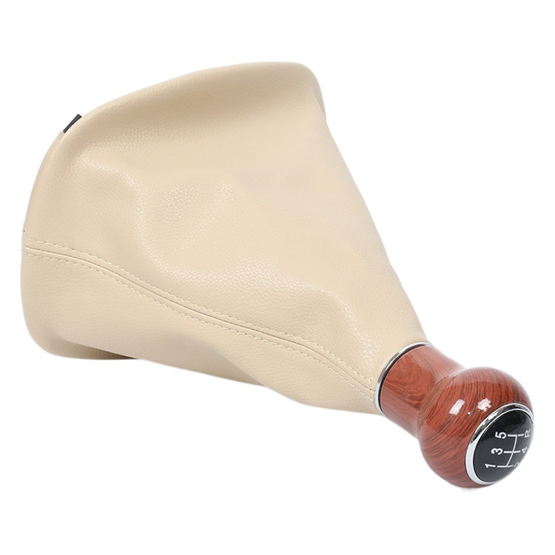 Adecuado para Volkswagen Passat B5 coche beige cubierta de polvo grano de madera Cambio de engranaje traje de balonmano palanca de engranaje cabeza image 1