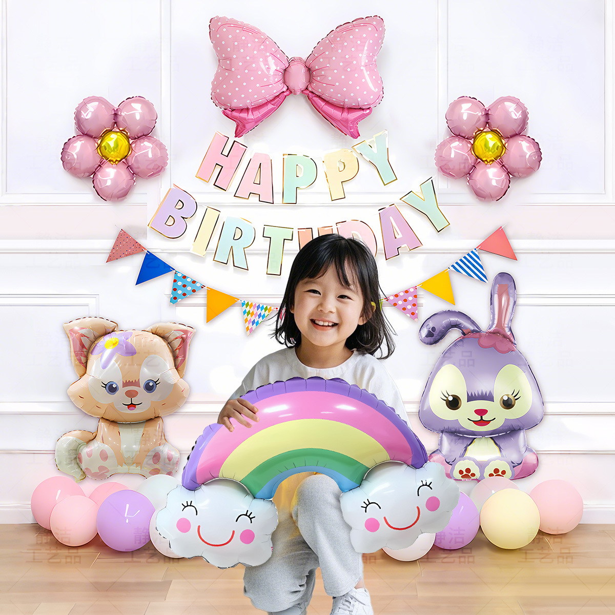 Transfronterizo nuevo Star Deluxe película de aluminio de dibujos animados set de decoración de globo Linnabel niña diseño de cumpleaños bebé