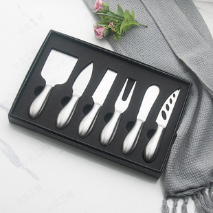 Stainless Steel Hollow Handle Cheese Knife Set Cheese Butter Fork Kitchen Knife, Fork and Spatula Baking Tools in Stock