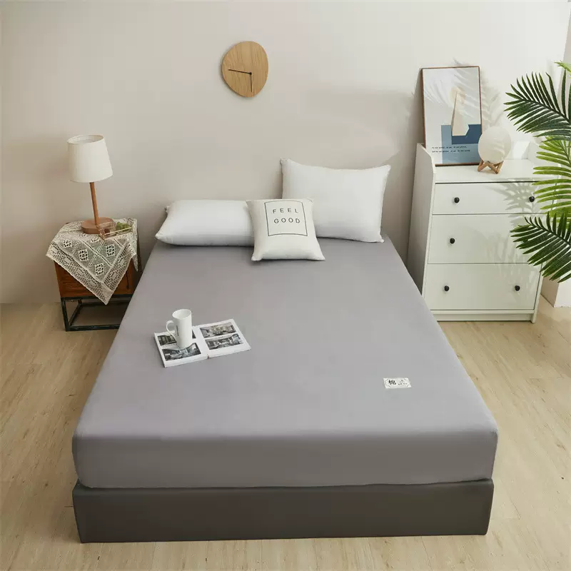 全棉纯色水洗棉床笠单件夹棉加厚防滑床罩席梦思床垫保护罩可批发