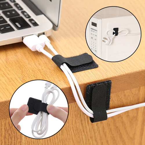 Magic cable tie adhesive wholesale household anti-tangle computer charging cable organizer with adhesive backing data cable storage