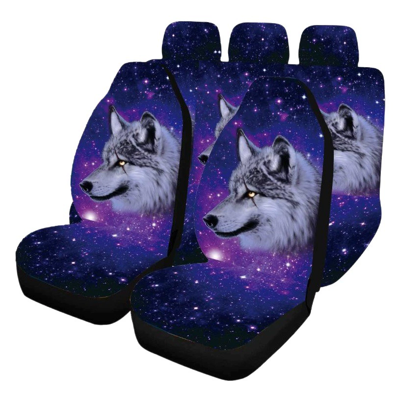 Чехлы на автомобильные сиденья для внешней торговли AliExpress все включено Универсальный трансграничный Amazon Scar Wolf с высокой спинкой и принтом желаний