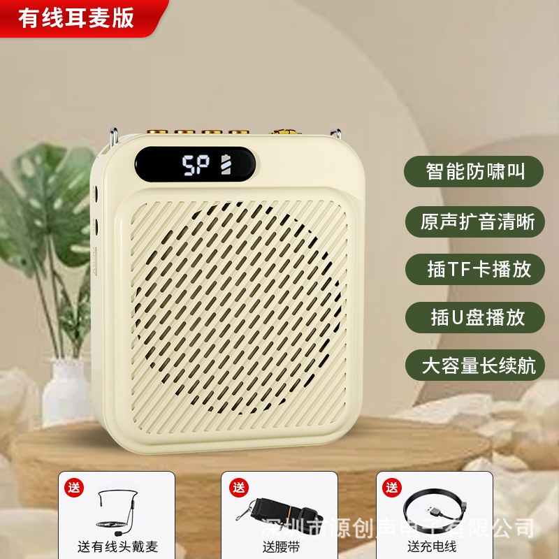 新しいクロスボーダーダブルマイク教師教育リトルビーアンプカード U ディスク Bluetooth プレーヤーガイドマイク|undefined