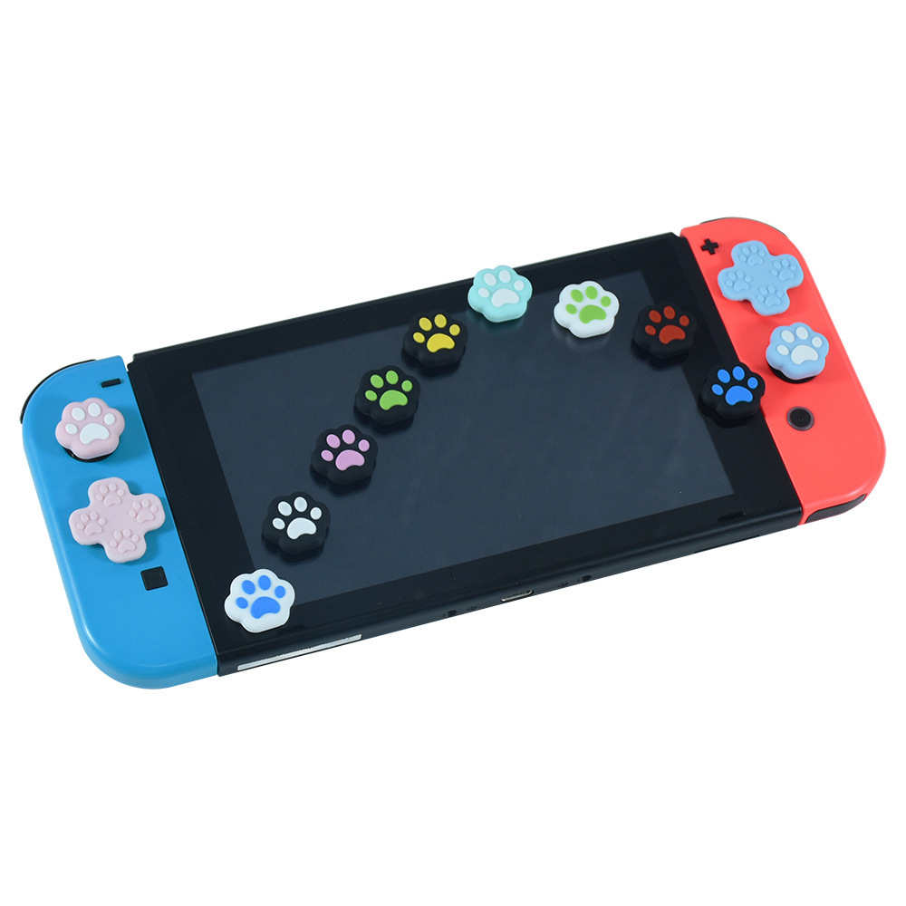 Suitable for Switch Cat Claw Button Sticker Rocker Cap Ns Cross Colorful Sticker Rocker Cap Protective Cover Accessories