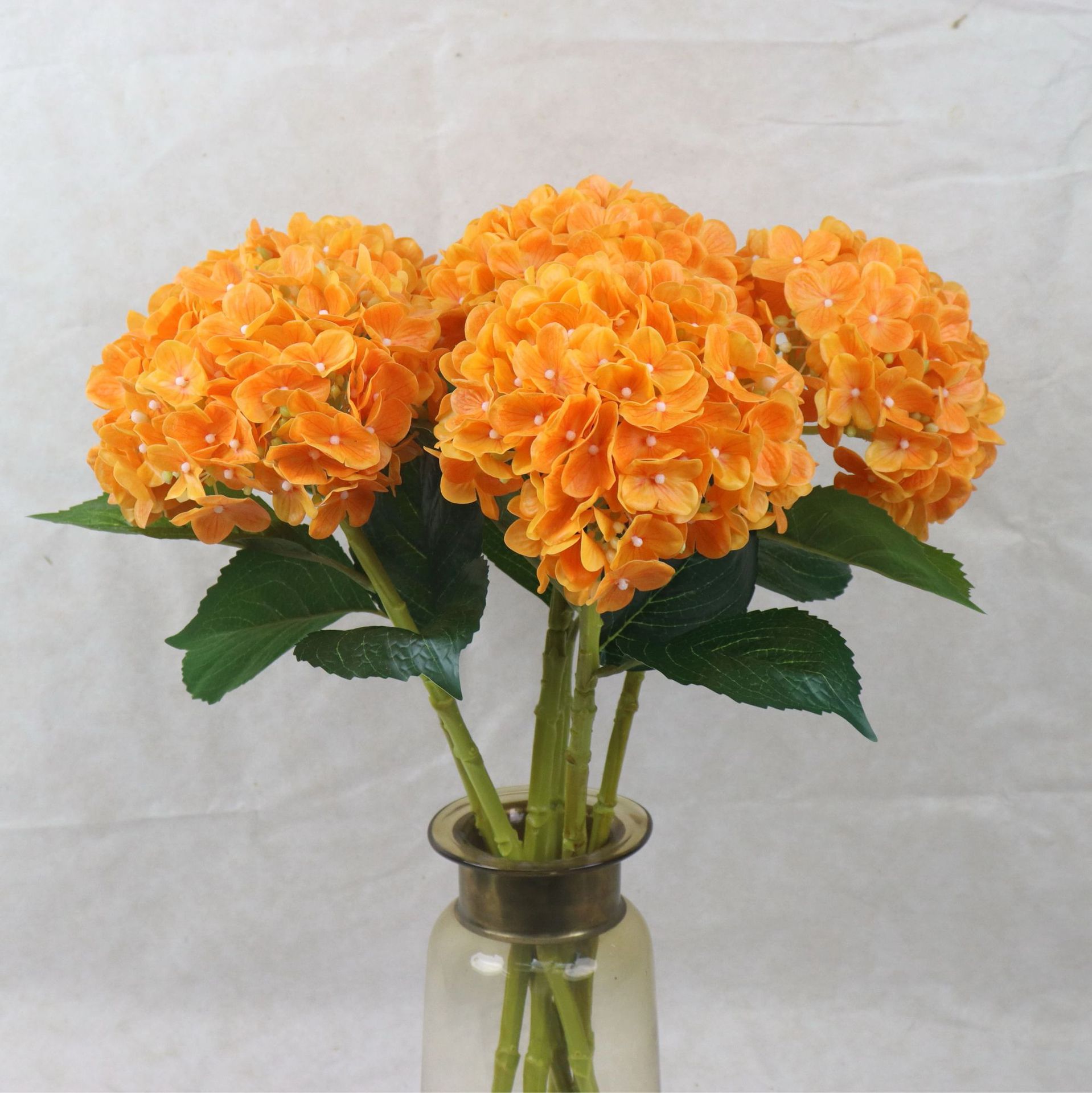 Flores de simulación de grandes hortensias realistas sensación de hidratante hortensias hotel flores de boda artificiales decoración flores de boda falsas flores