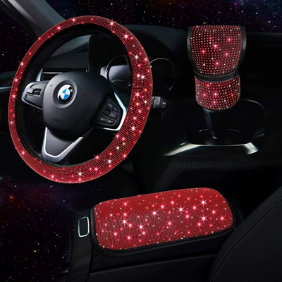 Pad, Gear Handle Cover, Cross-Border Popular – Steering wheel cover - red-38cm