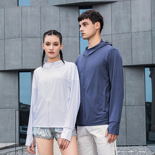 2022 Spring and Summer New Cross-Border Men's and Women's Breathable Uv Sun Protection Clothing Outdoor Sports Long Sleeve Couple's Wear