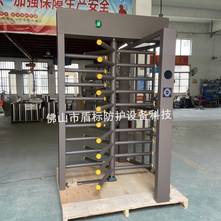 高铁人员进出双向刷卡栅栏旋转门 防尾随智能旋转闸 不锈钢全高闸