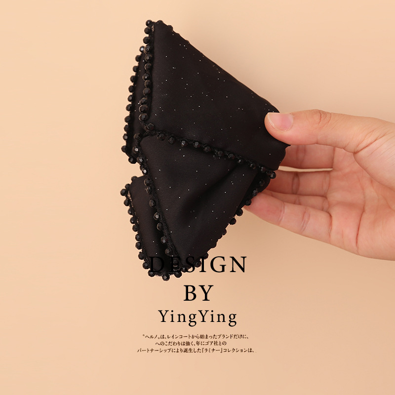 義烏工廠奧黛麗赫本蝴蝶結抓夾大號2024新款氣質髮夾後腦勺女頭飾