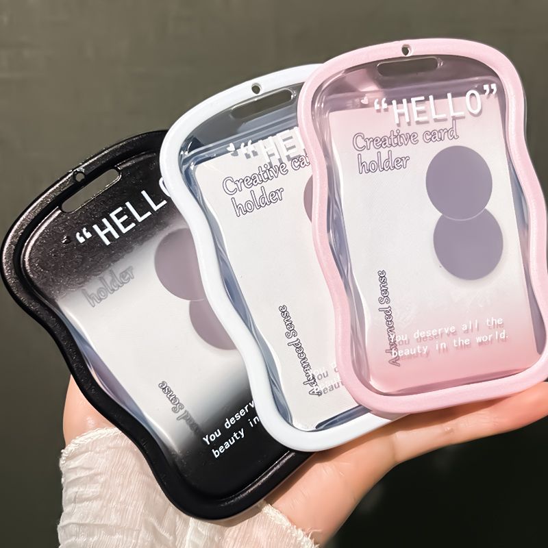 ins透明卡套學生公交校園飯卡追星3寸拍立得小紅書彈簧掛件鑰匙扣