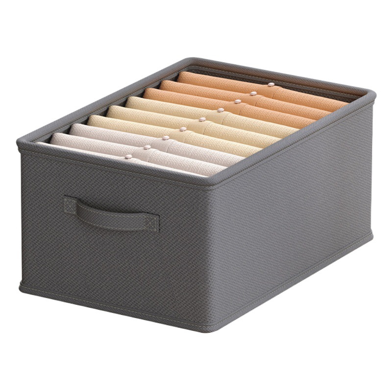 Gris puro sin compartimento caja de almacenamiento ropa pantalones cajón multifuncional dormitorio organización juguete ropa caja de almacenamiento