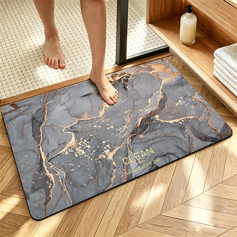 Luz de lujo absorbente de secado rápido suave alfombra de piso de barro de diatomeas puerta sala de estar baño antideslizante dormitorio alfombra de piso Baño