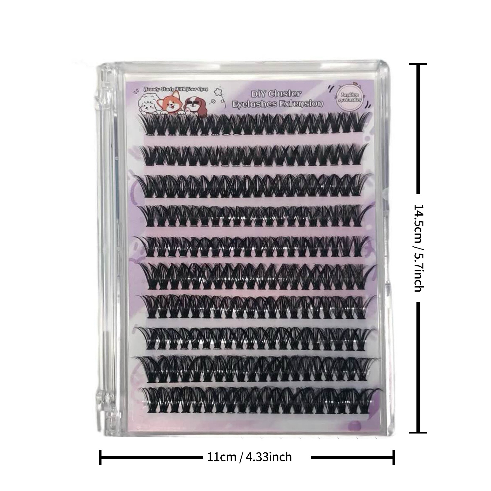 Comercio exterior venta caliente nuevo diez filas de pestañas gruesas 50D Barbie perezosa curva simulación de segmentos auto-injertos pestañas falsas