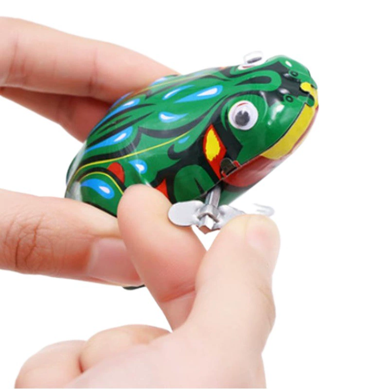 Post-80s ностальгическая классическая игрушка Оловянная лягушка заводная маленькая игрушка-лягушка детская игра заводное животное