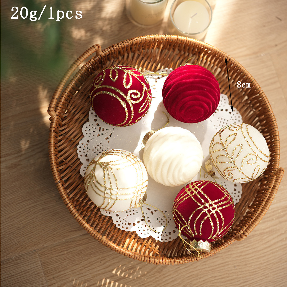 Bola de Navidad de flojo, bola de forma especial, colgante de árbol de Navidad, bola de bobina, bola de lana, decoración de Navidad, paquete de caja