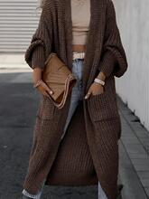 C 40997LLong Lantern Sleeve Knit Cardigan �L����\���_���W��
