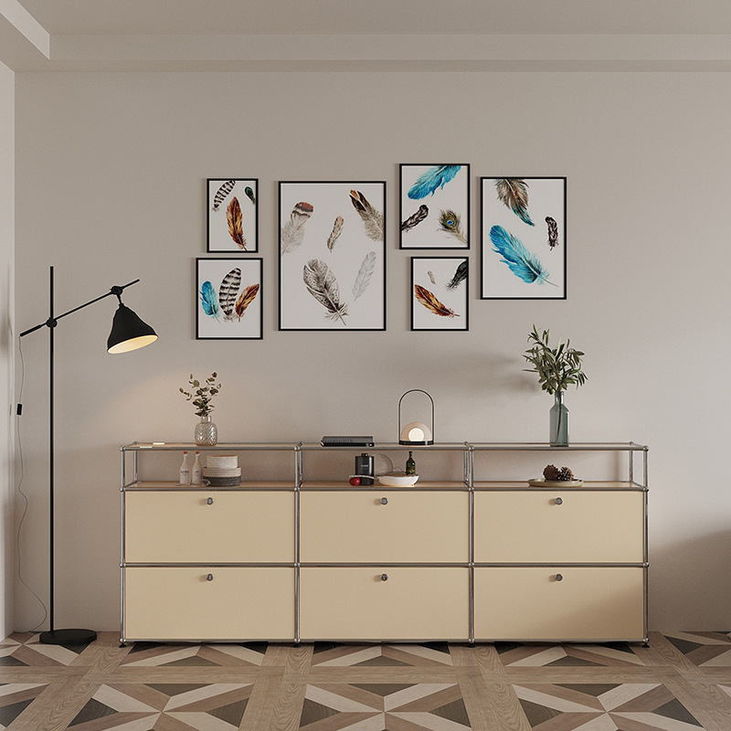 Second-Hand Stainless Steel Sideboard, Modern Minimalist Tv Cabinet, Storage Chest of Drawers, Side Cabinet